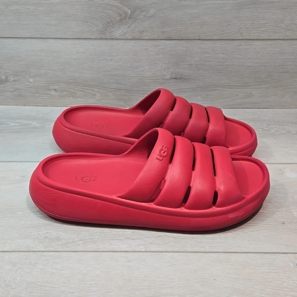 Ugg Mens Platform Sport Samba red Outdoor Open Toe Sandals shoes sz 11